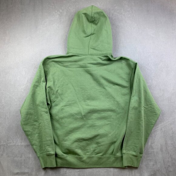 Nike Mens Sweater Small Green Hoodie Long Sleeve Solo Swoosh Heavyweight Fleece - Picture 8 of 8